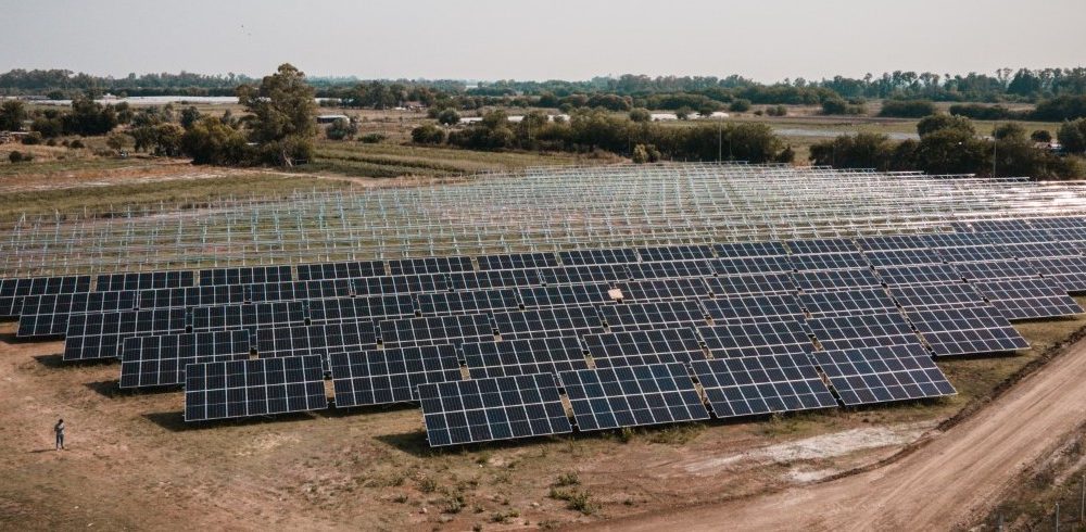 Loma Verde: ya se colocaron la mitad de los paneles solares del primer parque solar municipal de la Argentina